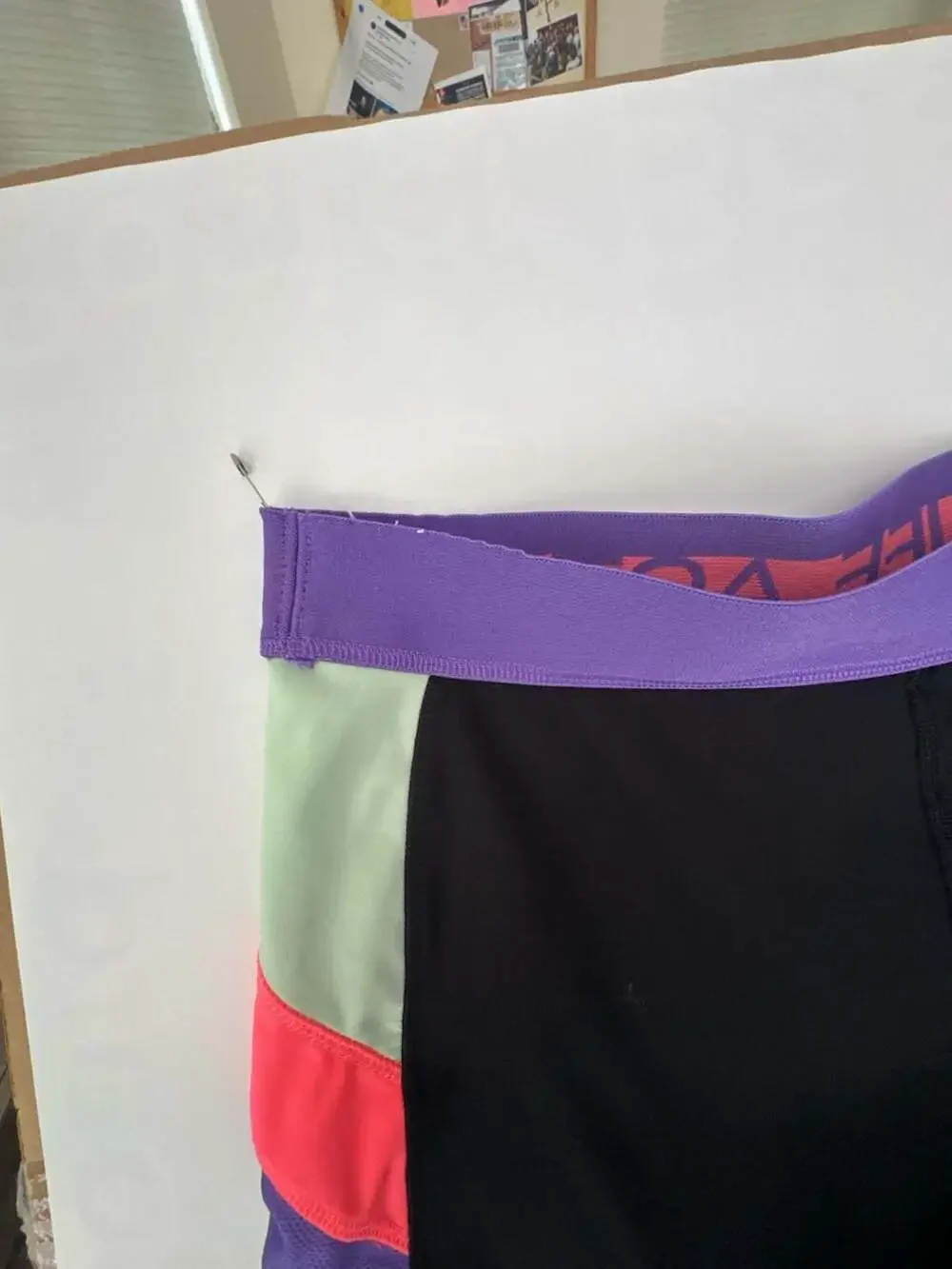 RBX Active Womens Athletic Running Compression Shorts Multi-Colored Side Panels